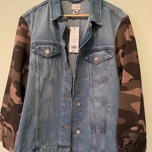Tyra Camo Slouchy Denim Jacket